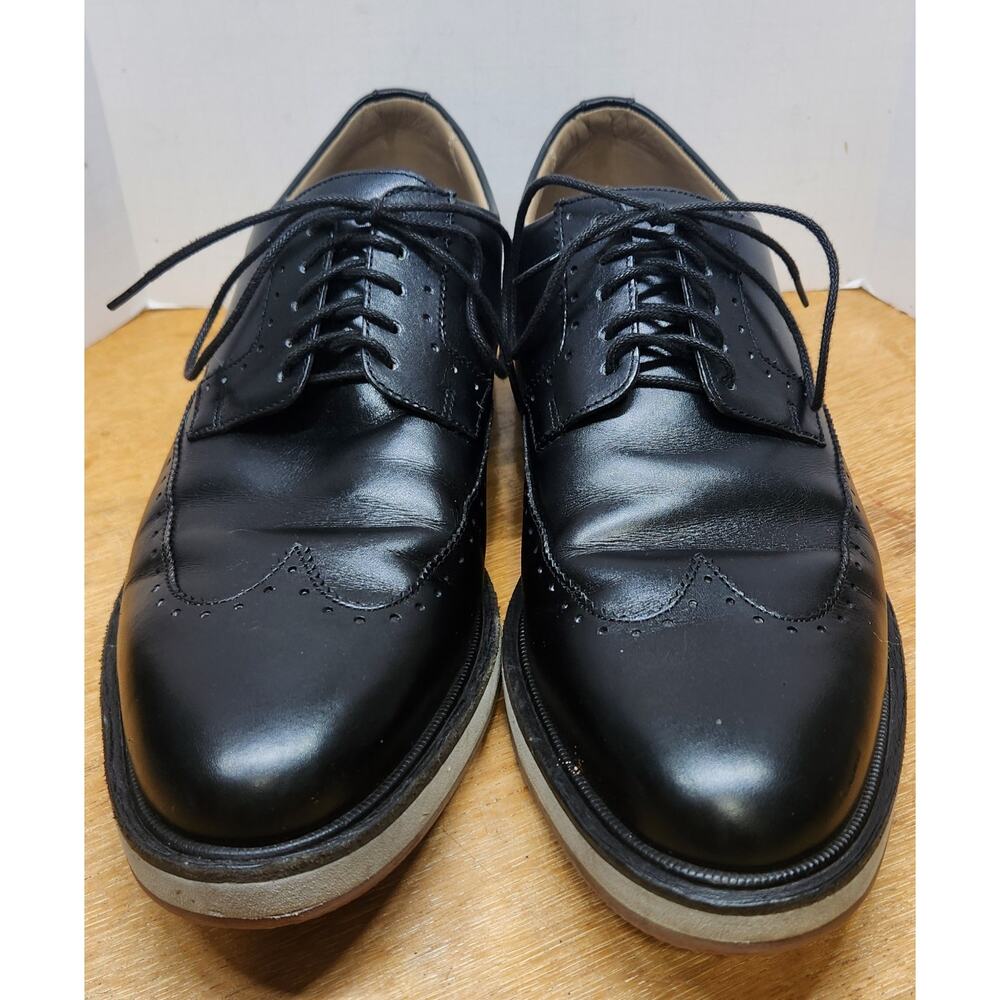 Allen Edmonds Mens Size 9.5 Brooklyn Light Wingtip Dress Shoes‎ Black 3296
